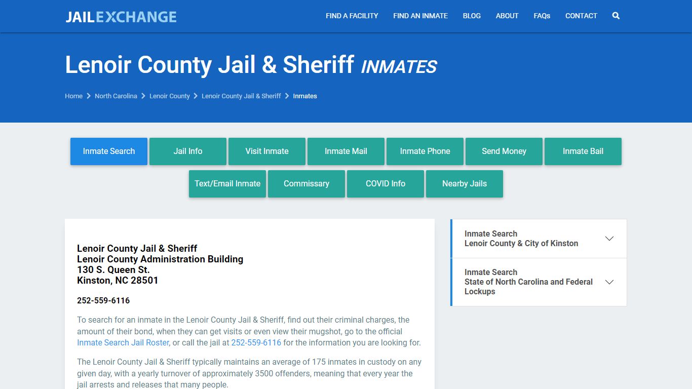 Lenoir County Jail Inmates | Arrests | Mugshots | NC