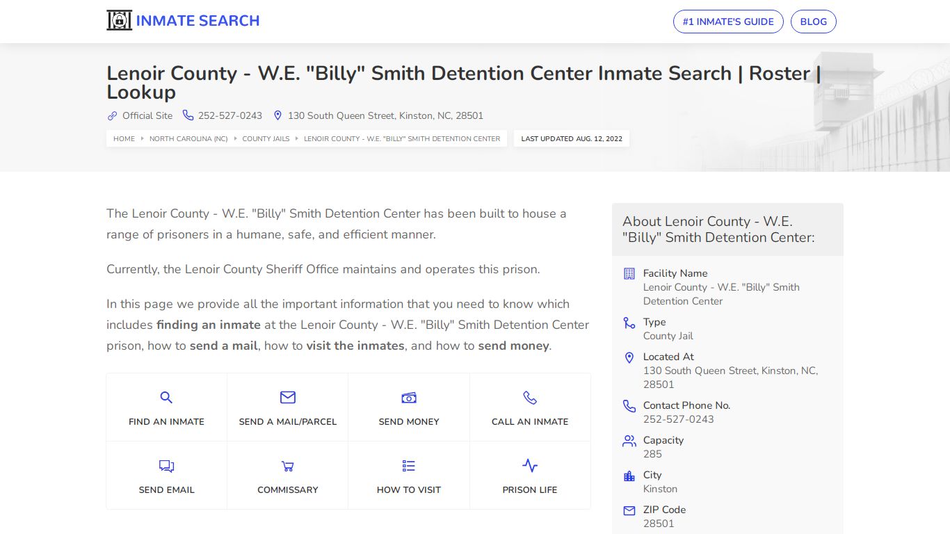 Lenoir County - Inmate Search