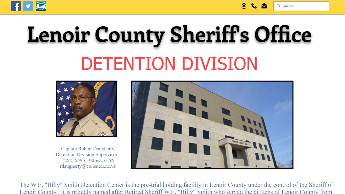 Detention Division | lcso - Lenoir County Sheriff's Office